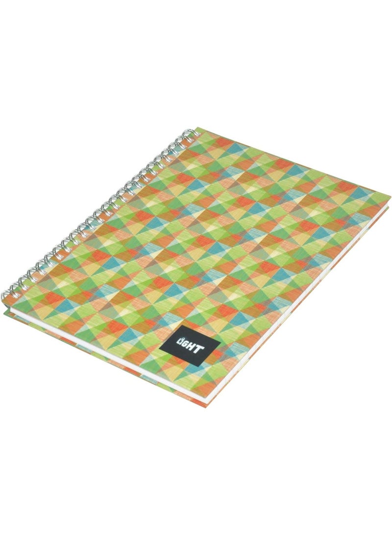 FIS 5-Piece Light Spiral Hard Cover Notebook, Single Ruled, (100 Sheets), A5 Size - LINBSA51605 - Image 2